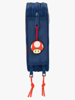 Kreativt Legetøj-SuperMario Nintendo Super Mario Penalhus med 3 Rum, Rød/Blå