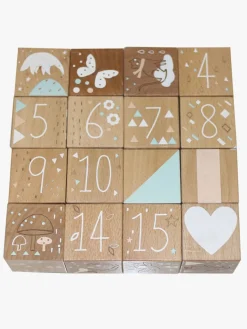 Trælegetøj-NordicPlay Nordic Play Træklodser 16 Stk., Natur