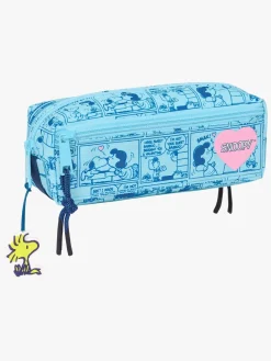 Kreativt Legetøj-Snoopy Nuser Penalhus med 3 Rum Love, Lyseblå