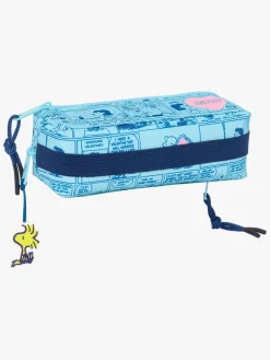 Kreativt Legetøj-Snoopy Nuser Penalhus med 3 Rum Love, Lyseblå