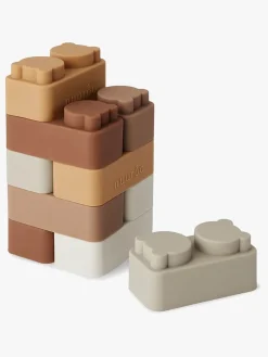 Babylegetøj-nuuroo Byggeklodser Silikone 10-pak, Brown