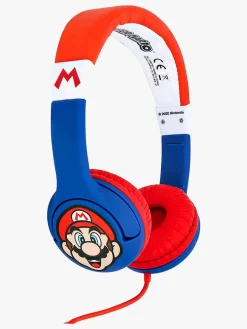 Elektronik & Media-OTLTechnologies OTL Super Mario Junior On-Ear 85Db Høretelefoner Mario Blå/Hvid