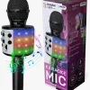 Musikinstrumenter-PartyFunLights Karaokemikrofon Bluetooth, Sort
