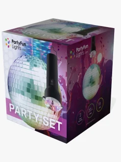 Børnefødselsdag-PartyFunLights Party-sæt Snurrende Diskokugle