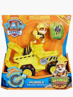 Legetøjsfigurer-PawPatrol Paw Patrol Dino Deluxe Transportmiddel Rubble Flerfarvet