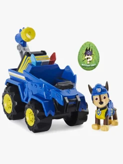 Legetøjsfigurer-PawPatrol Paw Patrol Dino Rescue Køretøj  m. Figur Chase Blå/Gul