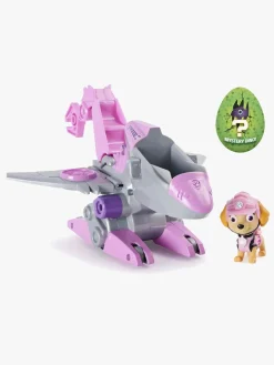 Legetøjsfigurer-PawPatrol Paw Patrol Dino Rescue Køretøj  m. Figur Skye Grå/Lyserød