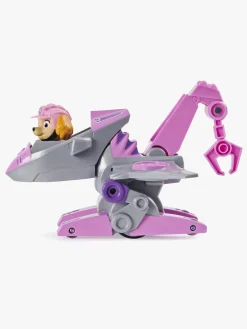 Legetøjsfigurer-PawPatrol Paw Patrol Dino Rescue Køretøj  m. Figur Skye Grå/Lyserød
