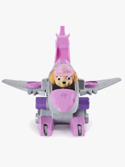 Legetøjsfigurer-PawPatrol Paw Patrol Dino Rescue Køretøj  m. Figur Skye Grå/Lyserød