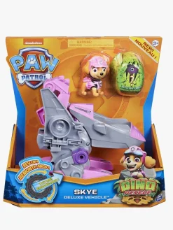 Legetøjsfigurer-PawPatrol Paw Patrol Dino Rescue Køretøj  m. Figur Skye Grå/Lyserød