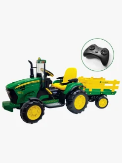Elbiler & -Køretøjer-PegPerego Peg Perego John Deere Heavy Duty Fjernstyret Terrænkøretøj med Anhænger