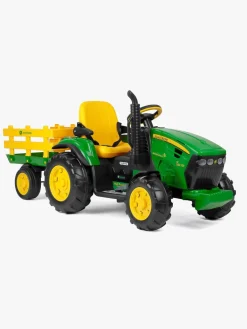 Elbiler & -Køretøjer-PegPerego Peg Perego John Deere Heavy Duty Fjernstyret Terrænkøretøj med Anhænger
