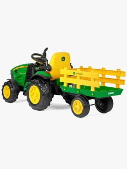 Elbiler & -Køretøjer-PegPerego Peg Perego John Deere Heavy Duty Fjernstyret Terrænkøretøj med Anhænger