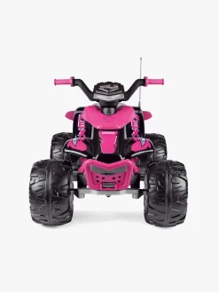 Elbiler & -Køretøjer-PegPerego PegPérego Corral T-Rex Firehjulet ATV 330W, Lyserød/Sort Lyserød