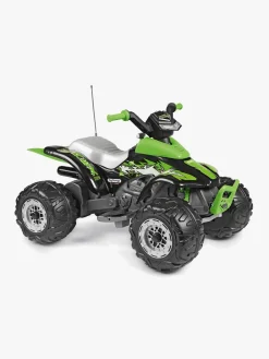 Elbiler & -Køretøjer-PegPerego PegPérego Corral T-Rex Firehjulet ATV 330W, Grøn/Sort Grøn/Sort