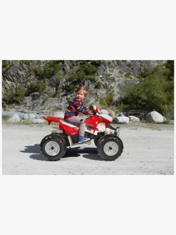 Elbiler & -Køretøjer-PegPerego PegPérego Polaris Outlaw Firehjulet ATV 330W, Rød/Hvid