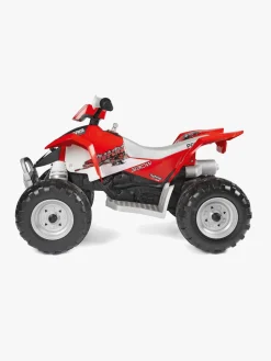 Elbiler & -Køretøjer-PegPerego PegPérego Polaris Outlaw Firehjulet ATV 330W, Rød/Hvid