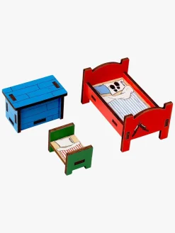 Dukker & Bamser-PippiLangstrump Pippi Langstrømpe Dukkehusmøbler Soveværelse 3 Dele