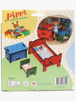 Dukker & Bamser-PippiLangstrump Pippi Langstrømpe Dukkehusmøbler Soveværelse 3 Dele