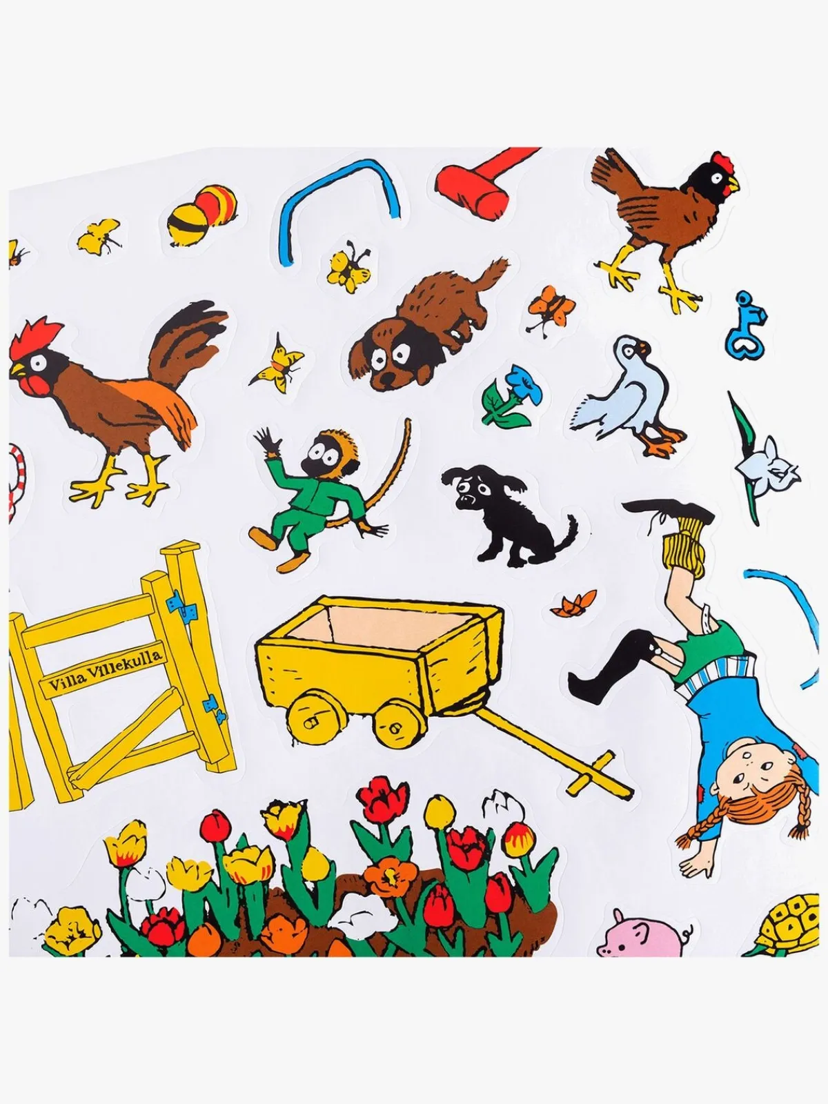 Kreativt Legetøj-PippiLangstrump Pippi Langstrømpe Klistermærkebog Genanvendelig Kort