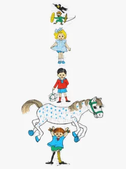 Spil & Puslespil-PippiLangstrump Pippi Langstrømpe Stablepuslespil 5-i-1