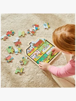 Spil & Puslespil-PippiLangstrump Pippi Langstrømpe Træpuslespil Pippi Langstrømpes Hus 16 Dele