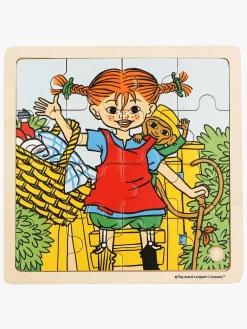 Spil & Puslespil-PippiLangstrump Pippi Langstrømpe Træpuslespil Pippi & Hr. Nilsson 16 Dele