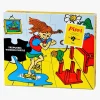 Spil & Puslespil-PippiLangstrump Pippi Træpuslespil 12 Brikker