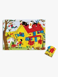 Spil & Puslespil-PippiLangstrump Pippi Træpuslespil m. Knapper 12 Brikker