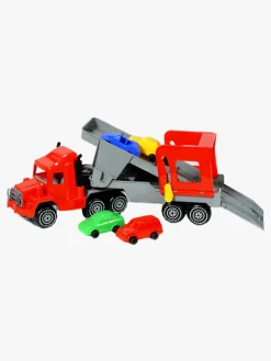 Legetøjsbiler & -Fartøjer-Plasto Biltransport Med 4 Biler