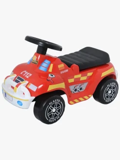 Pedal- & Gåbiler-Plasto Gåbil Brandbil m. Stille Hjul