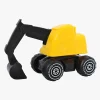 Udelegetøj-Plasto Gravemaskine, Gul/Sort
