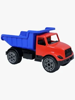 Udelegetøj-Plasto Stor Lastbil m. Stille Hjul Rød/Blå