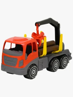 Legetøjsbiler & -Fartøjer-Plasto Tømmerlastbil med Grab & Tømmer 45 cm