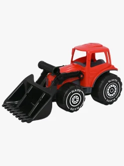 Udelegetøj-Plasto Traktor m. Frontlæsser, Rød/Sort