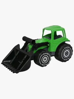 Udelegetøj-Plasto Traktor m. Frontlæsser, Grøn/Sort