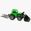 Legetøjsbiler & -Fartøjer-Plasto Traktor med Plov & Skovl 52 cm
