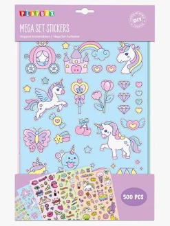 Kreativt Legetøj-Playbox Megasæt Klistermærker Enhjørning 500 Stk.