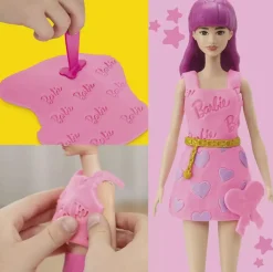 Dukker & Bamser|Kreativt Legetøj-PlayDoh Play-Doh Barbie Modellervoks med Dukke Hjerte & Hår Flerfarvet