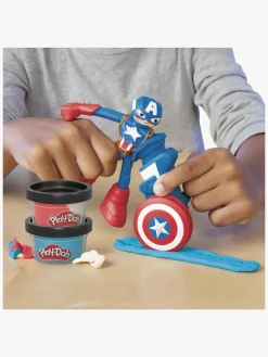 Kreativt Legetøj-PlayDoh Play-Doh Captain America Stamping Shield Legesæt Flerfarvet