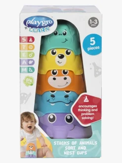 Babylegetøj-PlayGro Stabeldyr Sort