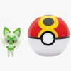 Legetøjsfigurer-Pokemon Pokémon Clip 'N' Go Legesæt Sprigatito med Poké-ball