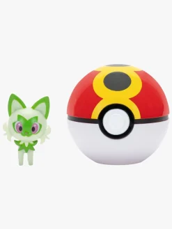 Legetøjsfigurer-Pokemon Pokémon Clip 'N' Go Legesæt Sprigatito med Poké-ball