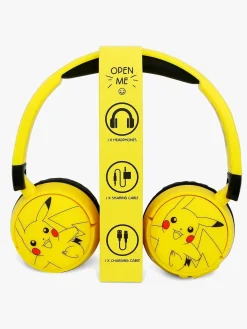 Elektronik & Media-OTLTechnologies Pokémon Høretelefoner Trådløse 85dB-95dB Sharing AUX Gul