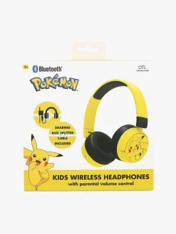 Elektronik & Media-OTLTechnologies Pokémon Høretelefoner Trådløse 85dB-95dB Sharing AUX Gul