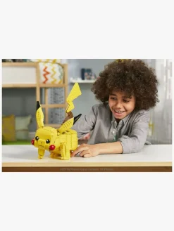 Legetøjsfigurer-MegaConstrux Pokémon Mega Construx Jumbo Pikachu, 600 dele Gul