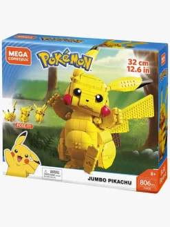 Legetøjsfigurer-MegaConstrux Pokémon Mega Construx Jumbo Pikachu, 600 dele Gul