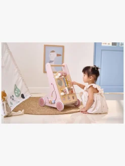 Babylegetøj|Lærerig Leg-PolarB Gåvogn, Pink Lyserød/Flerfarvet