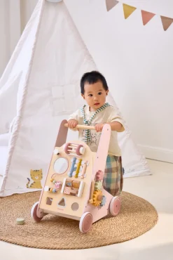 Babylegetøj|Lærerig Leg-PolarB Gåvogn, Pink Lyserød/Flerfarvet