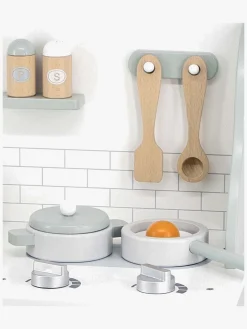 Rolleleg-PolarB Legekøkken med Tilbehør, Mint Grå/Blå/Hvid